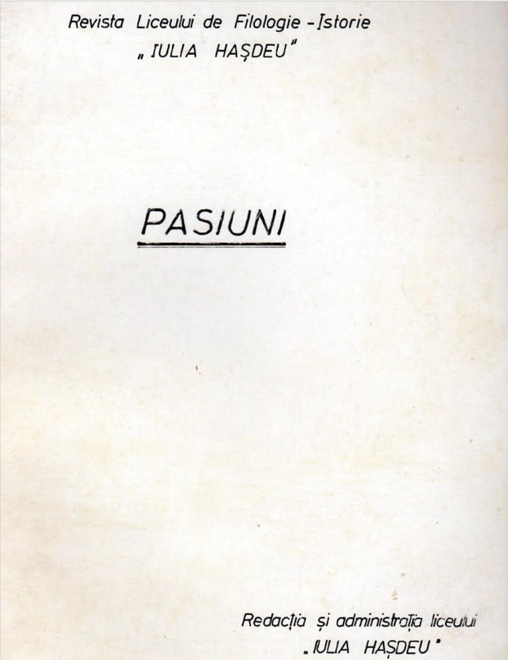Pasiuni nepublicata